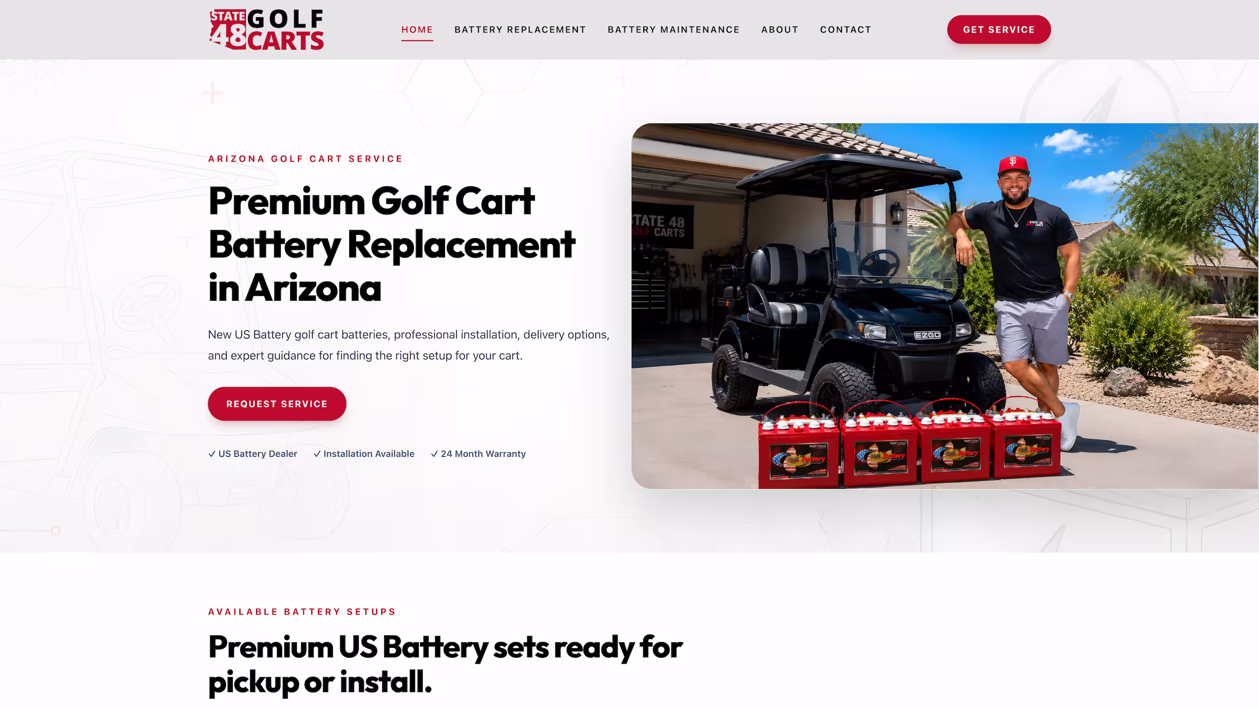 State 48 Golf Carts case study screenshot