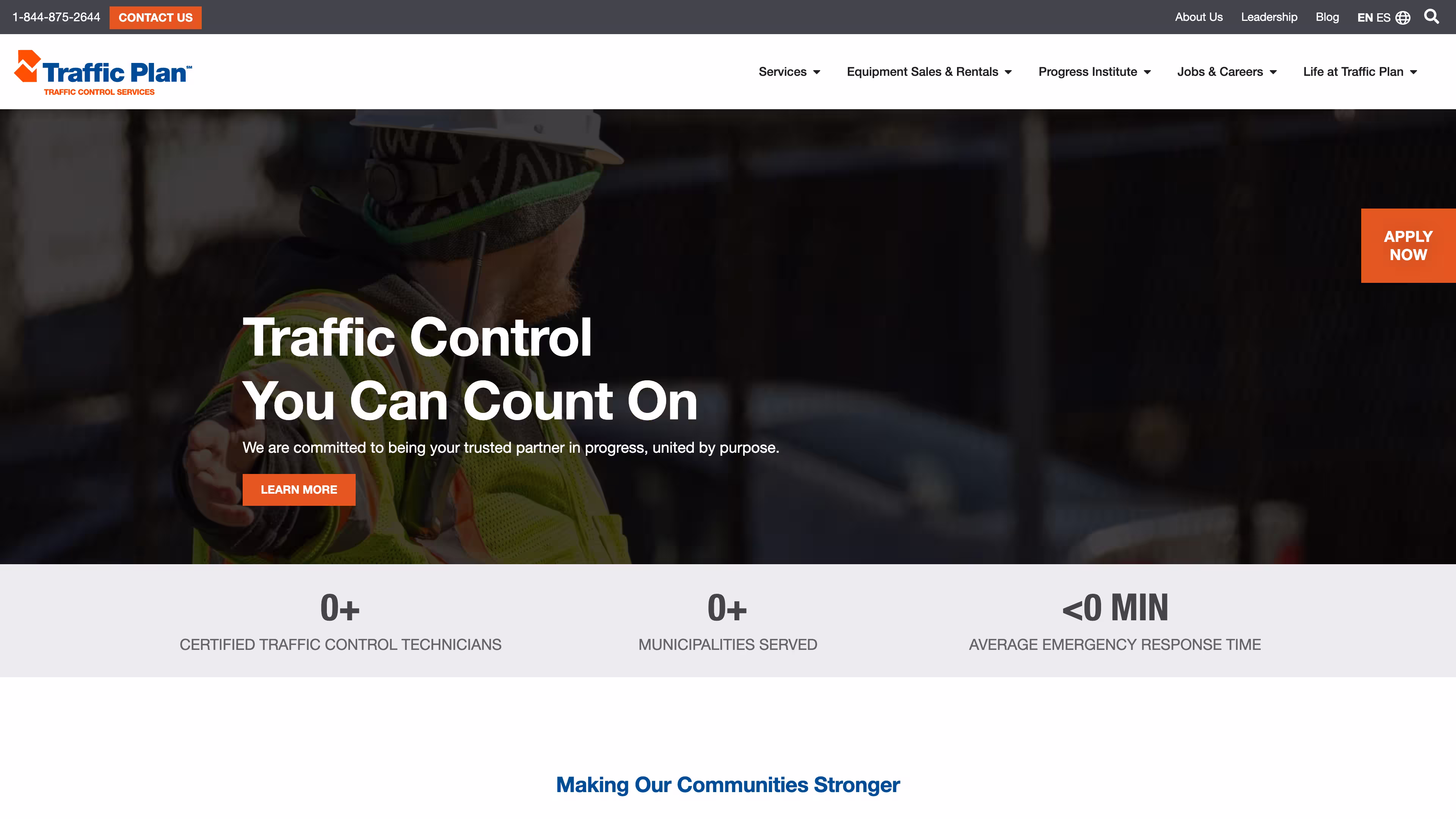 Traffic Plan case study screenshot